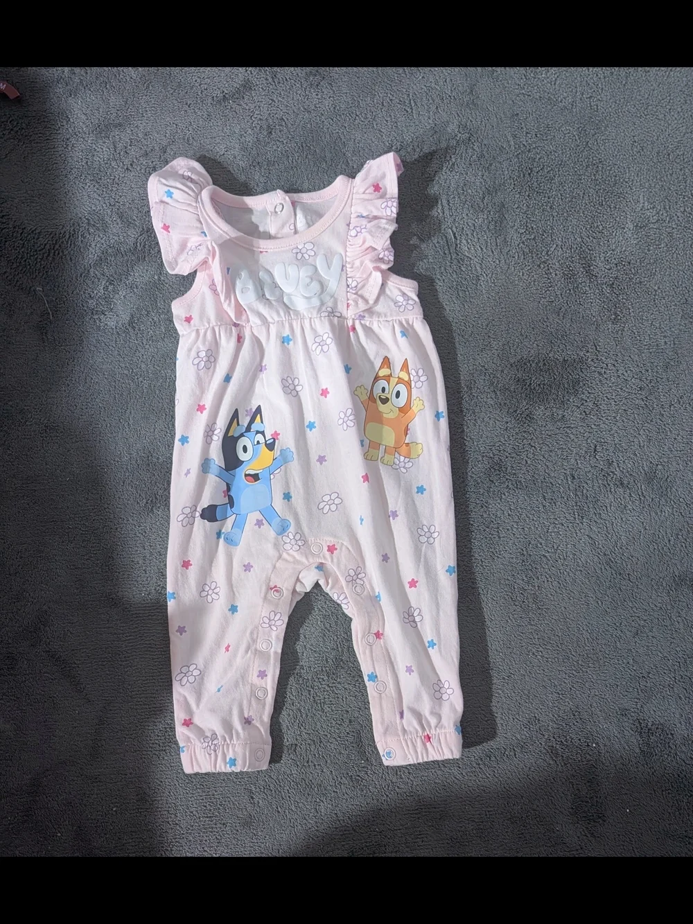 Pink Bluey Newborn Romper